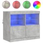 vidaXL Aparador con luces LED gris hormigón 81x37x67 cm vidaXL Aparador con luces LED gris hormigón 81x37x67 cm
