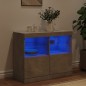 vidaXL Aparador con luces LED gris hormigón 81x37x67 cm vidaXL Aparador con luces LED gris hormigón 81x37x67 cm