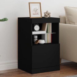 vidaXL Aparador con luces LED negro 41x37x67 cm