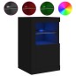 vidaXL Aparador con luces LED negro 41x37x67 cm vidaXL Aparador con luces LED negro 41x37x67 cm