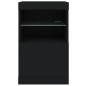 vidaXL Aparador con luces LED negro 41x37x67 cm vidaXL Aparador con luces LED negro 41x37x67 cm