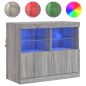 vidaXL Aparador con luces LED gris Sonoma 81x37x67 cm vidaXL Aparador con luces LED gris Sonoma 81x37x67 cm