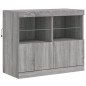 vidaXL Aparador con luces LED gris Sonoma 81x37x67 cm vidaXL Aparador con luces LED gris Sonoma 81x37x67 cm