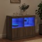 vidaXL Aparador con luces LED gris Sonoma 81x37x67 cm vidaXL Aparador con luces LED gris Sonoma 81x37x67 cm