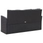 vidaXL Set muebles de jardín 6 piezas y cojines ratán sintético negro vidaXL Set muebles de jardín 6 piezas y cojines ratán sintético negro