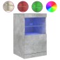 vidaXL Aparador con luces LED gris hormigón 41x37x67 cm vidaXL Aparador con luces LED gris hormigón 41x37x67 cm