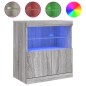 vidaXL Aparador con luces LED gris Sonoma 60x37x67 cm vidaXL Aparador con luces LED gris Sonoma 60x37x67 cm