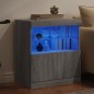 vidaXL Aparador con luces LED gris Sonoma 60x37x67 cm vidaXL Aparador con luces LED gris Sonoma 60x37x67 cm