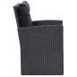 vidaXL Set muebles de jardín 6 piezas y cojines ratán sintético negro vidaXL Set muebles de jardín 6 piezas y cojines ratán sintético negro