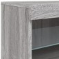 vidaXL Aparador con luces LED gris Sonoma 60x37x67 cm vidaXL Aparador con luces LED gris Sonoma 60x37x67 cm