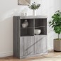 vidaXL Aparador con luces LED gris Sonoma 81x37x100 cm