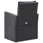 vidaXL Set muebles de jardín 6 piezas y cojines ratán sintético negro vidaXL Set muebles de jardín 6 piezas y cojines ratán sintético negro