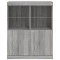 vidaXL Aparador con luces LED gris Sonoma 81x37x100 cm