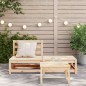 vidaXL Sofá jardín sin reposabrazos con reposapiés madera maciza pino vidaXL Sofá jardín sin reposabrazos con reposapiés madera maciza pino