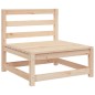 vidaXL Sofá jardín sin reposabrazos con reposapiés madera maciza pino vidaXL Sofá jardín sin reposabrazos con reposapiés madera maciza pino