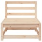 vidaXL Sofá jardín sin reposabrazos con reposapiés madera maciza pino vidaXL Sofá jardín sin reposabrazos con reposapiés madera maciza pino