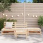 vidaXL Sofá jardín sin reposabrazos con reposapiés madera maciza pino vidaXL Sofá jardín sin reposabrazos con reposapiés madera maciza pino