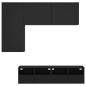 vidaXL Muebles de TV de pared 4 piezas madera de ingeniería negro vidaXL Muebles de TV de pared 4 piezas madera de ingeniería negro