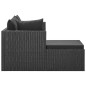 vidaXL Set de muebles de jardín 4 pzas y cojines ratán sintético negro vidaXL Set de muebles de jardín 4 pzas y cojines ratán sintético negro