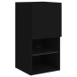 vidaXL Muebles de TV de pared con LED 6 pzas madera ingeniería negro vidaXL Muebles de TV de pared con LED 6 pzas madera ingeniería negro