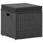 vidaXL Set de muebles de jardín 4 pzas y cojines ratán sintético negro vidaXL Set de muebles de jardín 4 pzas y cojines ratán sintético negro