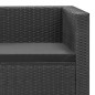 vidaXL Set de muebles de jardín 4 pzas y cojines ratán sintético negro vidaXL Set de muebles de jardín 4 pzas y cojines ratán sintético negro
