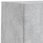 vidaXL Muebles TV pared con LED 6 pzas madera ingeniería gris hormigón