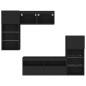 vidaXL Muebles de TV de pared con LED 5 pzas madera ingeniería negro vidaXL Muebles de TV de pared con LED 5 pzas madera ingeniería negro