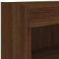 vidaXL Muebles TV pared con LED 5 pzas madera ingeniería marrón roble