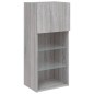 vidaXL Muebles TV pared con LED 5 pzas madera ingeniería gris Sonoma