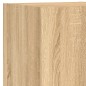 vidaXL Muebles TV pared con LED 4 pzas madera ingeniería roble Sonoma