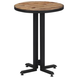 vidaXL Mesa de terraza redonda teca reciclada maciza Ø55x76 cm