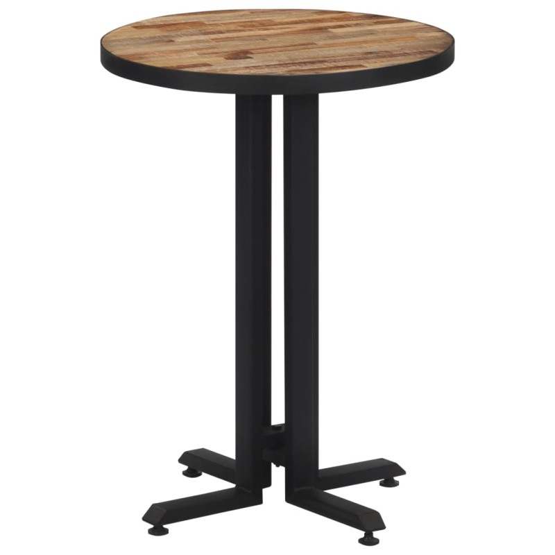 vidaXL Mesa de terraza redonda teca reciclada maciza Ø55x76 cm vidaXL Mesa de terraza redonda teca reciclada maciza Ø55x76 cm