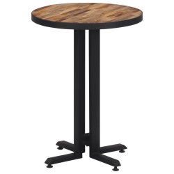 vidaXL Mesa de terraza redonda teca reciclada maciza Ø55x76 cm
