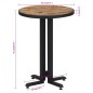 vidaXL Mesa de terraza redonda teca reciclada maciza Ø55x76 cm vidaXL Mesa de terraza redonda teca reciclada maciza Ø55x76 cm