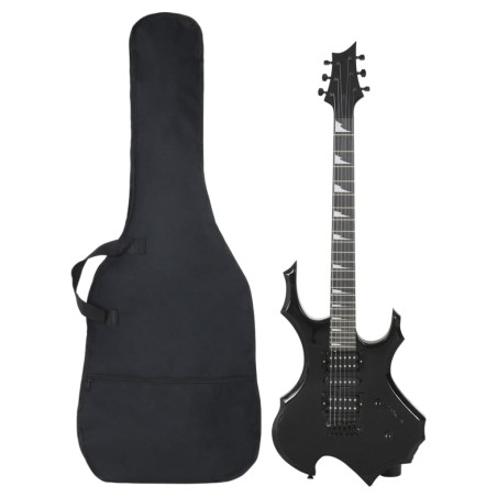 vidaXL Guitarra eléctrica para principiantes con funda negro 4/4 39"