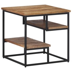 vidaXL Mesa auxiliar teca reciclada maciza 50x50x50 cm