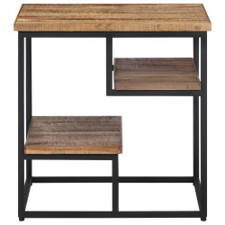 vidaXL Mesa auxiliar teca reciclada maciza 50x50x50 cm