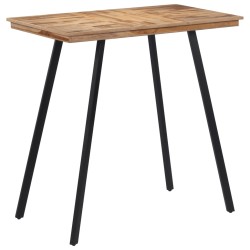 vidaXL Mesa alta de bar madera maciza de teca 110x55x105 cm
