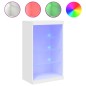 vidaXL Aparador con luces LED blanco 60,5x37x100 cm vidaXL Aparador con luces LED blanco 60,5x37x100 cm