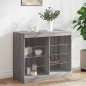 vidaXL Aparador con luces LED gris Sonoma 81x37x67 cm