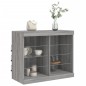 vidaXL Aparador con luces LED gris Sonoma 81x37x67 cm