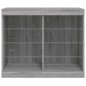 vidaXL Aparador con luces LED gris Sonoma 81x37x67 cm