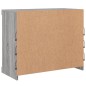 vidaXL Aparador con luces LED gris Sonoma 81x37x67 cm