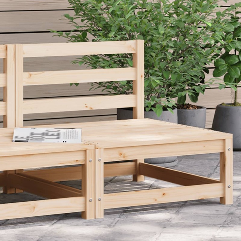 vidaXL Sofá jardín sin reposabrazos madera maciza de pino 70x70x67 cm vidaXL Sofá jardín sin reposabrazos madera maciza de pino 70x70x67 cm