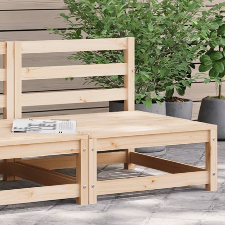 vidaXL Sofá jardín sin reposabrazos madera maciza de pino 70x70x67 cm