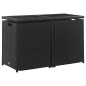 vidaXL Set comedor de jardín 3 piezas y cojines ratán sintético negro vidaXL Set comedor de jardín 3 piezas y cojines ratán sintético negro