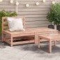 vidaXL Sofá jardín sin reposabrazos con taburete madera maciza Douglas vidaXL Sofá jardín sin reposabrazos con taburete madera maciza Douglas