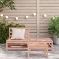 vidaXL Sofá jardín sin reposabrazos con taburete madera maciza Douglas vidaXL Sofá jardín sin reposabrazos con taburete madera maciza Douglas