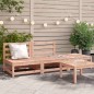 vidaXL Sofá jardín sin reposabrazos con taburete madera maciza Douglas vidaXL Sofá jardín sin reposabrazos con taburete madera maciza Douglas